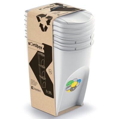 Kosza na śmieci PROSPERPLAST Sortibox IKWB35S3 (3x35l) Popielaty