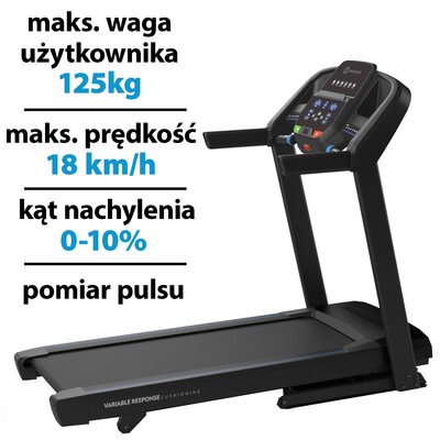 Bieżnia elektryczna HORIZON FITNESS T101 -27 1840W 18km/h