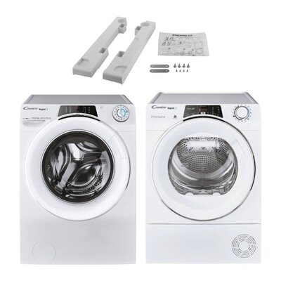 Pralka CANDY RapidO RO41274DWMCT/1- S 7kg 1200 obr + Suszarka CANDY RO4 H7A2TCEX-S + Zestaw podłączeniowy CANDY WSK1102 2 Slim