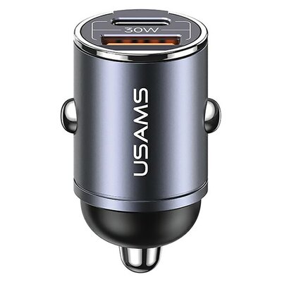 Ładowarka samochodowa USAMS C38 30W PD Fast Charge Stalowy