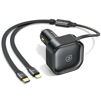 Ładowarka samochodowa USAMS C41 PD 30W USB-C - Lightning Czarny