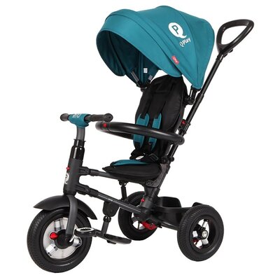 Trójkołowiec QPLAY Rito Rubber Stalowa rama, Gumowe koła Zielony
