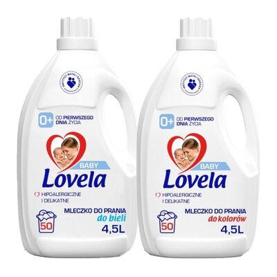 Płyn do prania LOVELA Baby Kolor, Biały 2 x 4500 ml