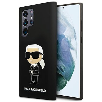 Etui KARL LAGERFELD Silicone Ikonik do Samsung Galaxy S24 Ultra Czarny