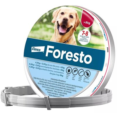 Zdjęcia - Obroża Elanco  FORESTO przeciw kleszczom i pchłom dla psów powyżej 8 kg  pr (70 cm)