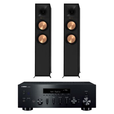 Amplituner YAMAHA MusicCast R-N600A Czarny + Kolumny głośnikowe KLIPSCH R-600F Czarne (2 szt.)