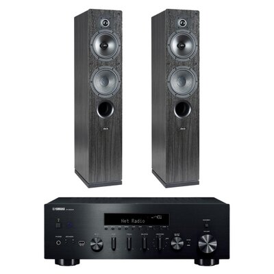 Amplituner YAMAHA MusicCast R-N600A Czarny + Kolumny głośnikowe INDIANA LINE TESI 561 Czarne (2 szt.)