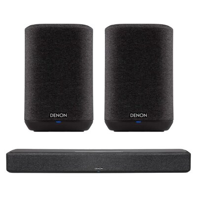 Soundbar DENON Home 550 Czarny + Głośnik multiroom DENON Home 150 Czarny (2 szt.)