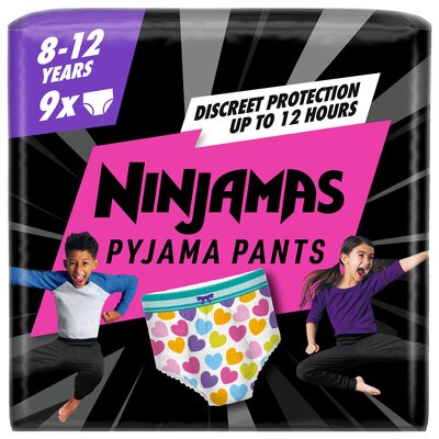 Pieluchomajtki PAMPERS Ninjamas Serduszka 8 (9 szt.)