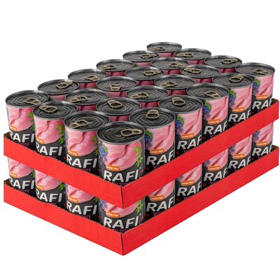 Karma dla psa RAFI z indykiem, borówką i żurawiną 48 x 400 g