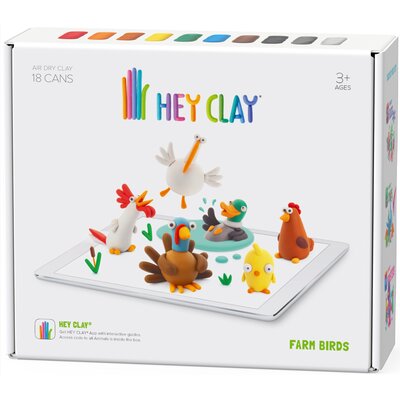Фото - Розвивальна іграшка TM Toys Masa plastyczna HEY CLAY Farm Birds HCL18009CEE 