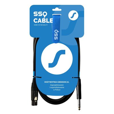 Kabel SSQ XLRJS1 XLR żeński - Jack stereo 6.3 mm 1 m