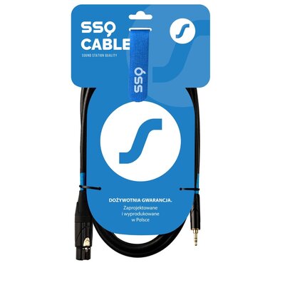 Kabel SSQ XLRMI0.5 XLR żeński - Jack stereo 3.5 mm 0.5 m