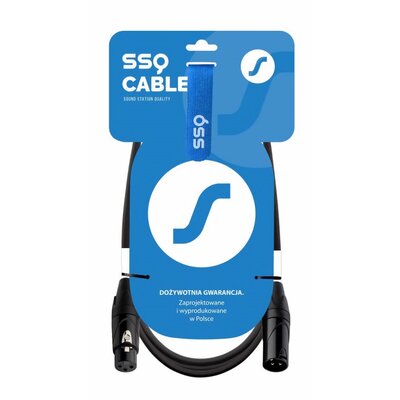 Kabel SSQ DMX3 Event XLR męski- XLR żeński 3 m