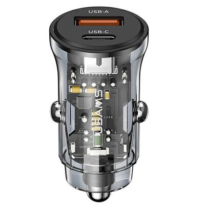 Ładowarka samochodowa USAMS C32 30W Fast Charge Czarny