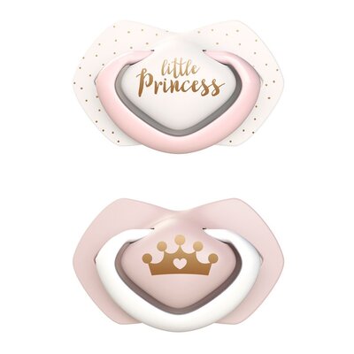 Smoczek CANPOL BABIES Royal Baby 0-6 m Różowy (2 sztuki)