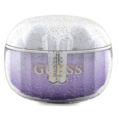 Słuchawki dokanałowe GUESS Glitter Gradient GUTWSHDGKEEU Wodoodporne Fioletowy