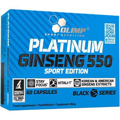 Фото - Вітаміни й мінерали Olimp Suplement na koncentracje  Platinum Ginseng 550 Sport Edition (60 kap 
