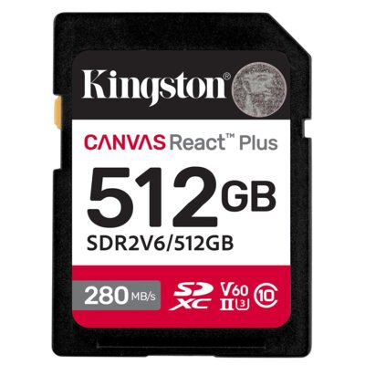 Karta pamięci KINGSTON Canvas React Plus SDXC 512GB