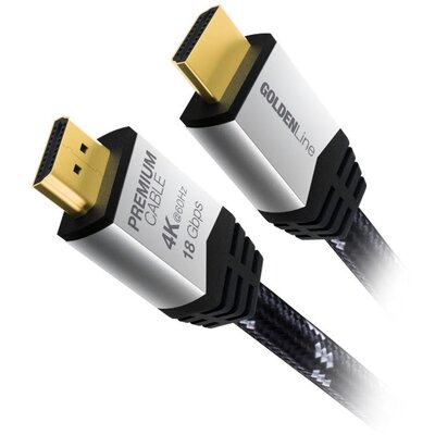 Kabel HDMI - HDMI 4K GOLDENLINE V2.0B 2.5 m