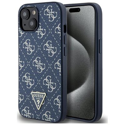 Etui GUESS 4G Triangle Metal Logo do Apple iPhone 15 Plus Niebieski