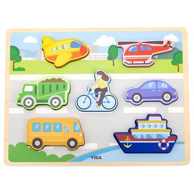 Układanka VIGA Na podkładce: Transport 44701 (7 elementów)