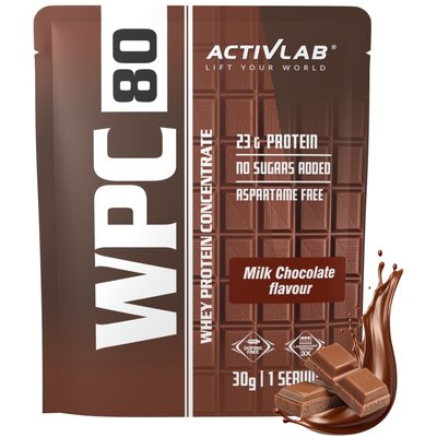 Odżywka białkowa ACTIVLAB WPC 80 Standard Czekolada mleczna (30 g) Bez cukru