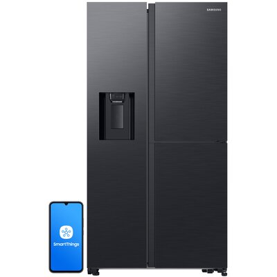 Lodówka SAMSUNG RH65DG54M3B1EO Side by Side AI No Frost 178cm Podajnik wody Kostkarka Grafitowa stal