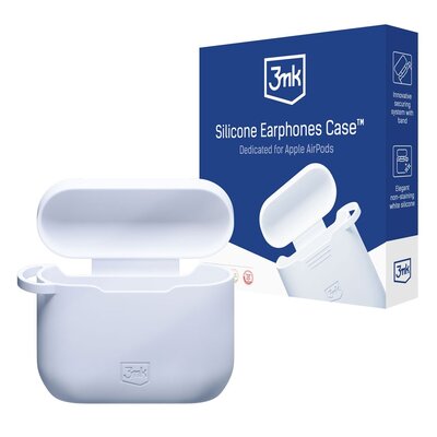 Etui 3MK Silicone Earphones Case do Apple AirPods 3nd gen. Biały