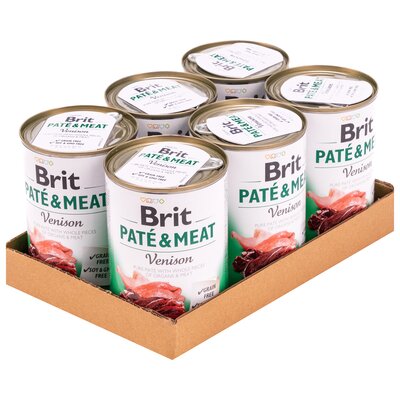 Karma dla psa BRIT Paté & Meat Dziczyzna 6 x 400 g