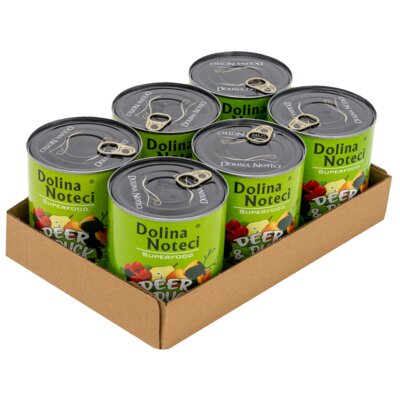 Karma dla psa DOLINA NOTECI Superfood z jeleniem i kaczką 6 x 800 g