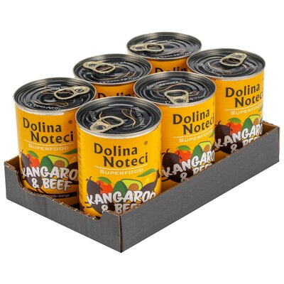 Karma dla psa DOLINA NOTECI Superfood z kangurem i wołowiną 6 x 400 g