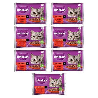 Karma dla kota WHISKAS Klasyczne Posiłki Wołowina z kurczakiem (28 x 85 g)
