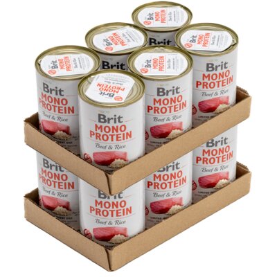 Karma dla psa BRIT Mono Protein Wołowina z ryżem 12 x 400 g