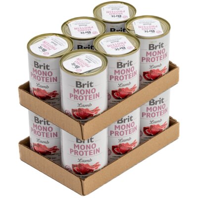 Karma dla psa BRIT Mono Protein Jagnięcina 12 x 400 g