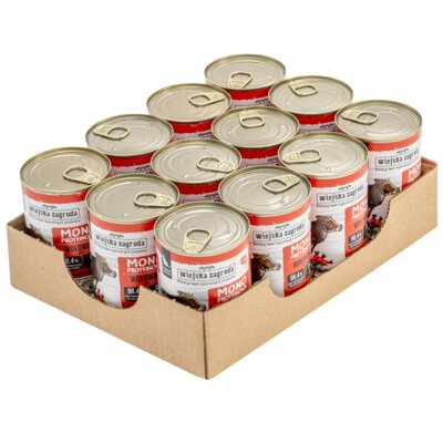 Karma dla psa WIEJSKA ZAGRODA Wołowina 12 x 400 g