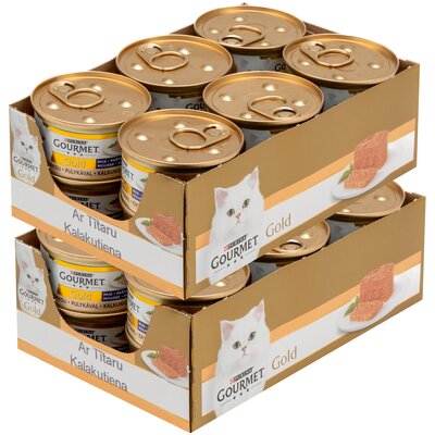 Karma dla kota GOURMET Gold Mus Indyk 12 x 85 g