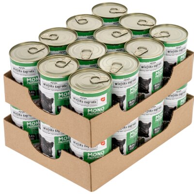 Karma dla psa WIEJSKA ZAGRODA Dzik 24 x 400 g