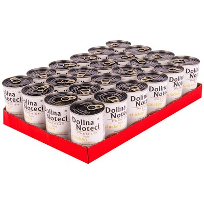Karma dla psa DOLINA NOTECI Premium Pure bogata w kurczaka z ryżem 24 x 400 g