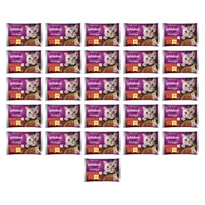 Karma dla kota WHISKAS Pure Delight Wołowina z kurczakiem (104 x 85 g)