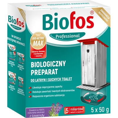 Proszek do czyszczenia latryn i suchych toalet BIOFOS Professional 0.25 kg