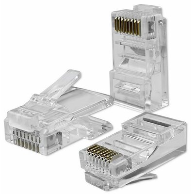 Wtyk QOLTEC 54543 Przelotowy, Kategoria 5e, Pozłacane styki (10 szt.)