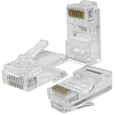Wtyk QOLTEC 54553 Modularny, Kategoria 6, Pozłacane styki (10 szt.)