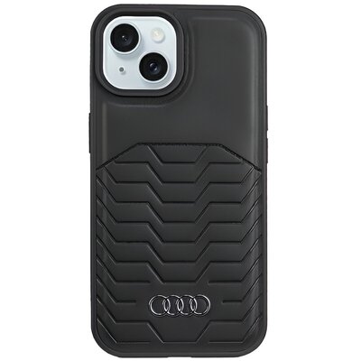 Etui AUDI Synthetic Leather MagSafe do Apple iPhone 13/14/15 Czarny