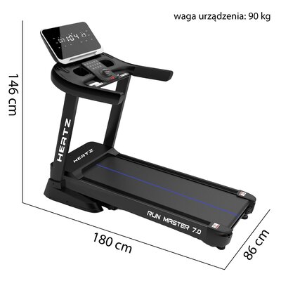 Bieżnia elektryczna HERTZ FITNESS Run Master 7.0 2206W 22km/h