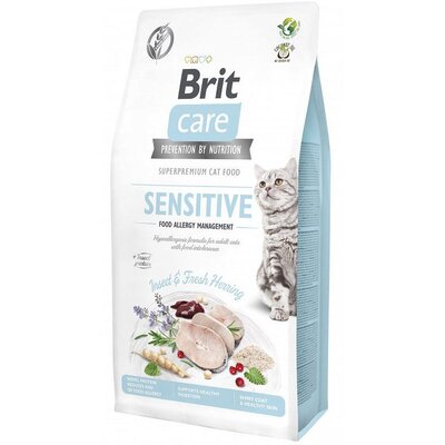 Karma dla kota BRIT CARE Cat Grain Free Sensitive Owady i śledź 7 kg