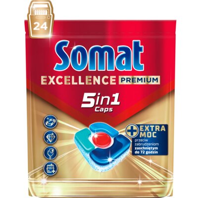 Tabletki do zmywarek SOMAT Excellence Premium 5w1 - 24 szt.