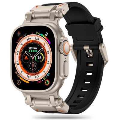 Pasek TECH-PROTECT Delta Pro do Apple Watch do koperty 44/45/46/49 mm Czarny-tytanowy
