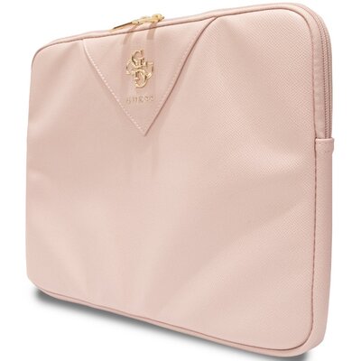 Etui na laptopa GUESS Triangle 4G 13-14 cali Różowy