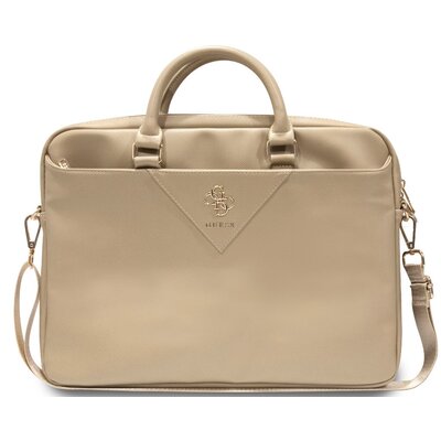 Torba na laptopa GUESS Triangle 4G 16 cali Złoty